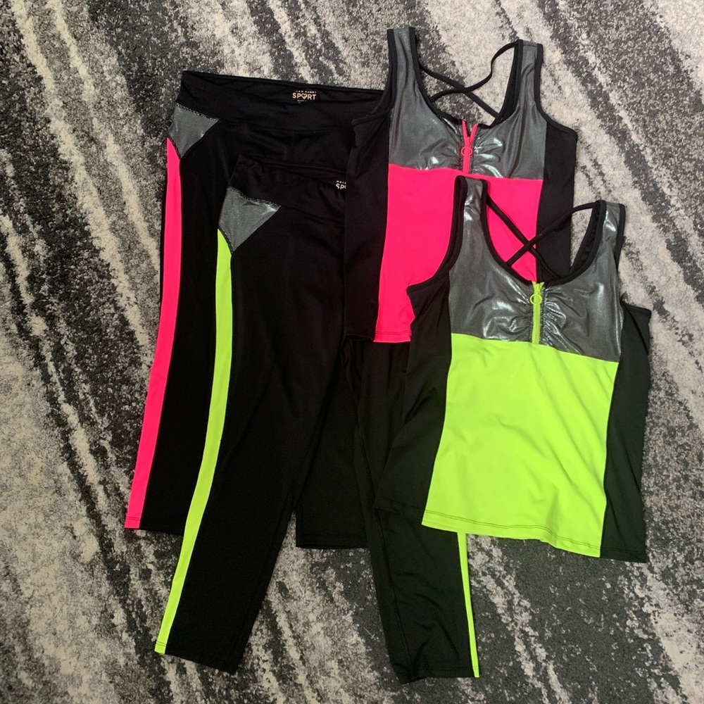 Hard Candy Neon Metallic Activewear Sets
